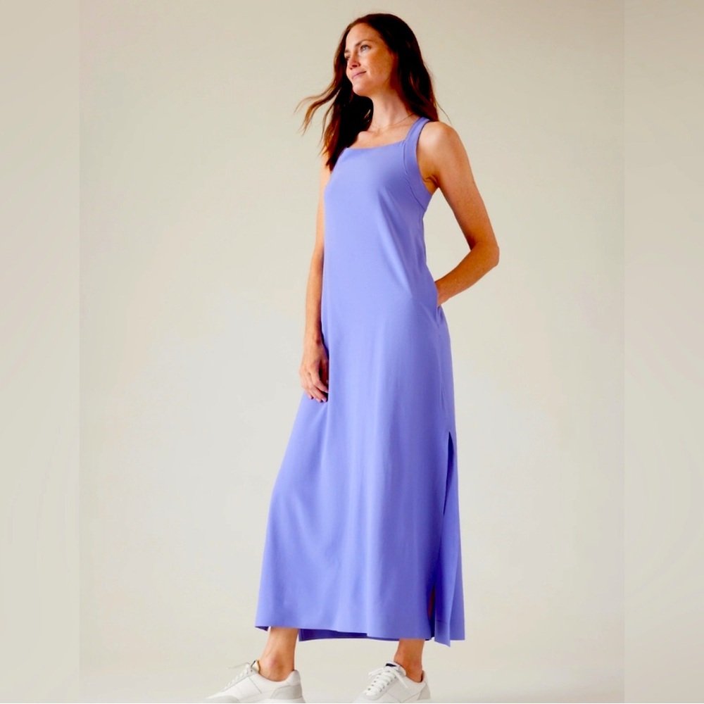 NWT Athleta Arrival Maxi Dress S blue